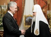 Патриарх Кирилл вместе с Мэром Москвы заложили новый храм в Тушине