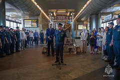 222 года славы Московской пожарной охраны: открытие выставки на станции метро «Воробьевы горы».